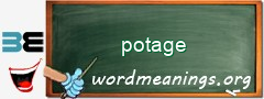 WordMeaning blackboard for potage
